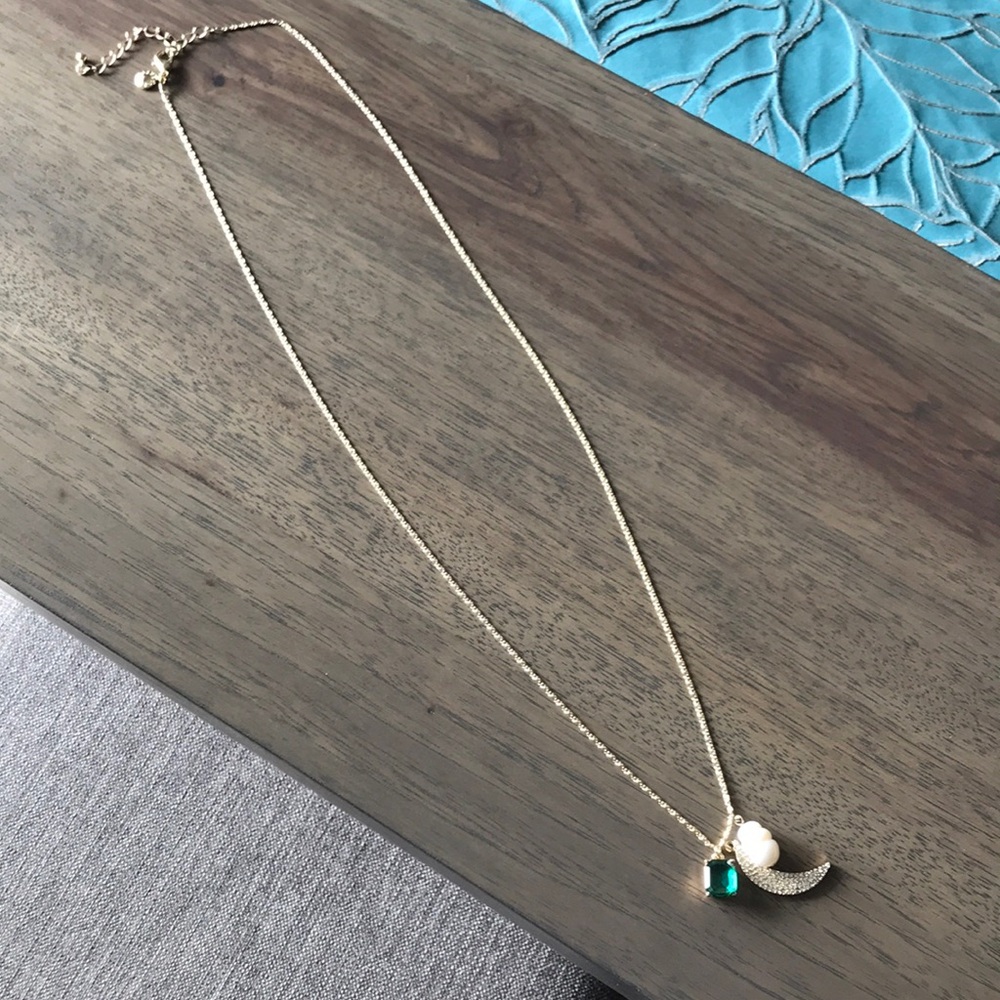 RW&CO Gold Statement Vintage Pendant Necklace